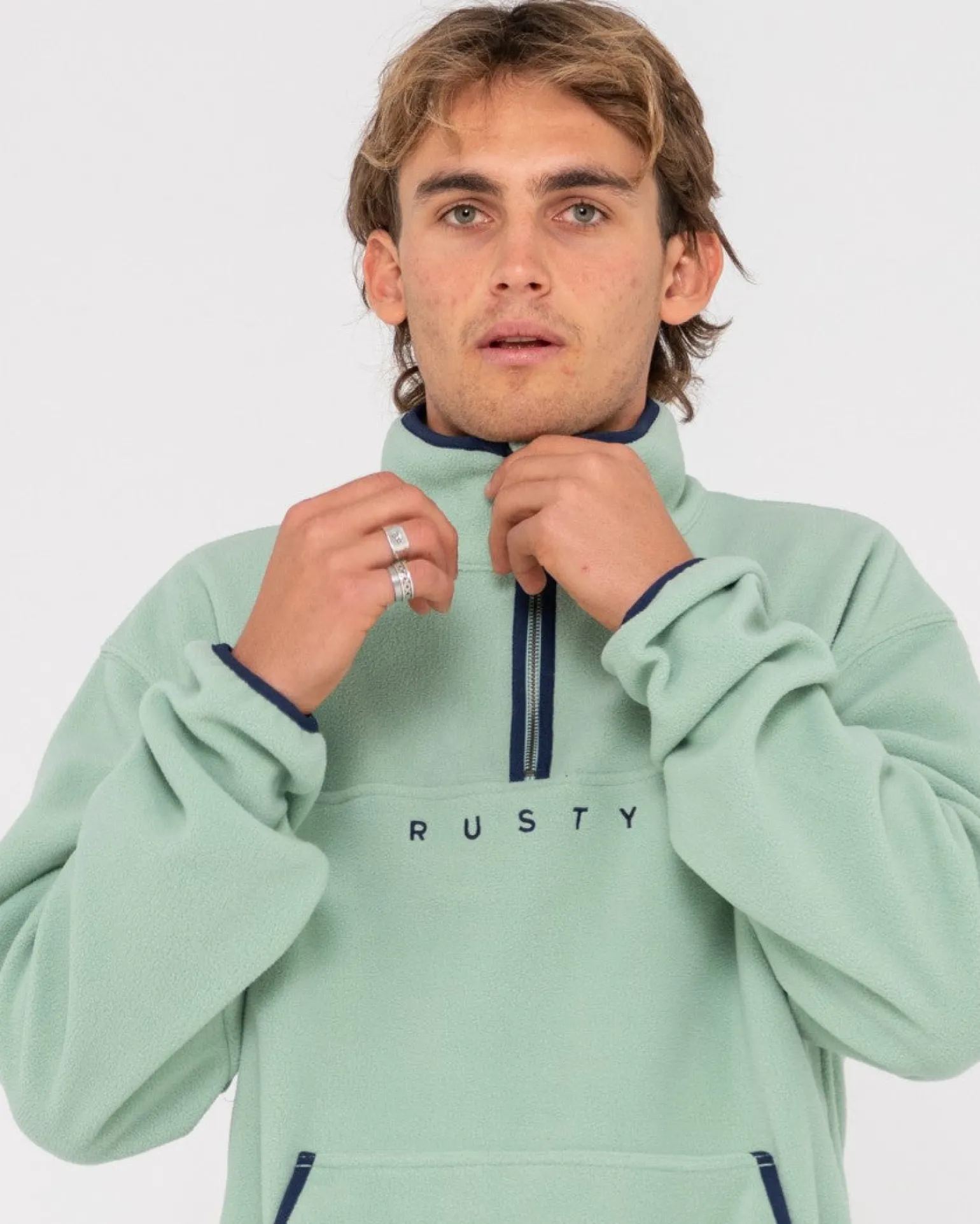 Polarized 1/4 Zip Polar Fleece | Rusty Cheap