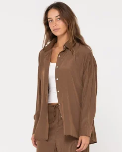 Porter Oversized Long Sleeve Shirt | Rusty Outlet