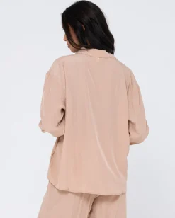 Porter Oversized Long Sleeve Shirt | Rusty Flash Sale