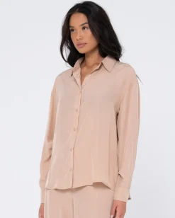 Porter Oversized Long Sleeve Shirt | Rusty Flash Sale
