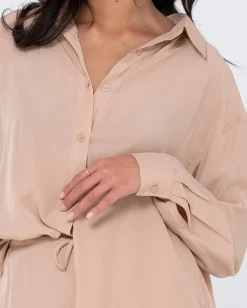 Porter Oversized Long Sleeve Shirt | Rusty Best Sale