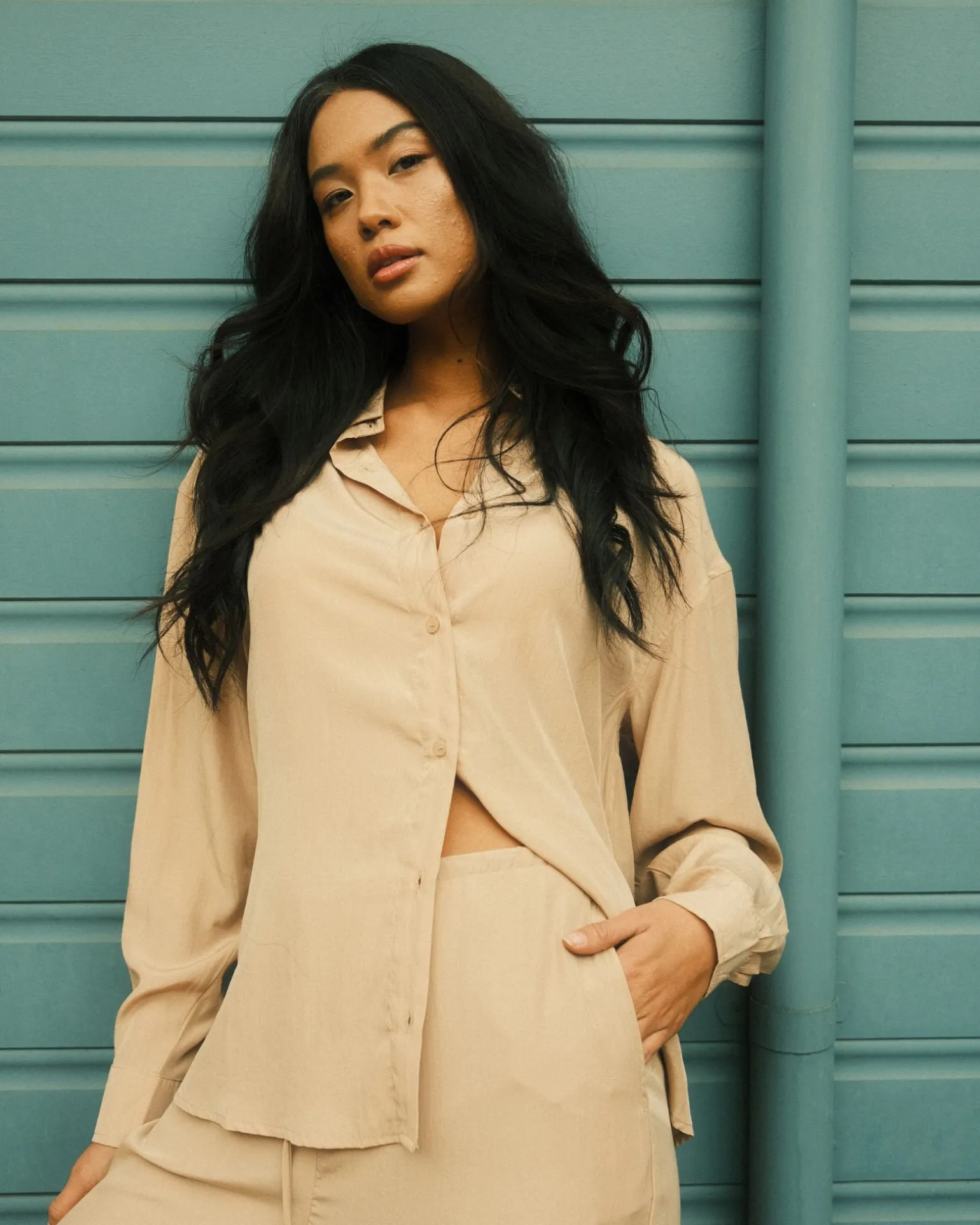 Porter Oversized Long Sleeve Shirt | Rusty Flash Sale