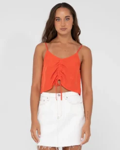 Porter Ruched Cami Crop Top | Rusty Sale