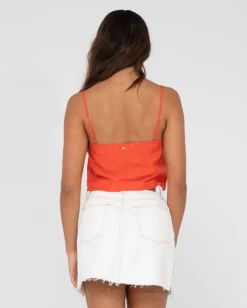 Porter Ruched Cami Crop Top | Rusty Sale