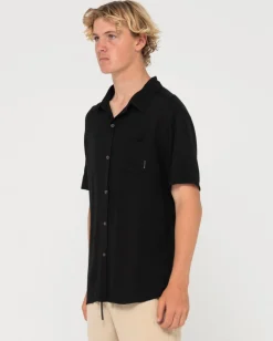 Razor Blade Short Sleeve Rayon Shirt | Rusty Sale