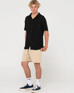 Razor Blade Short Sleeve Rayon Shirt | Rusty Sale