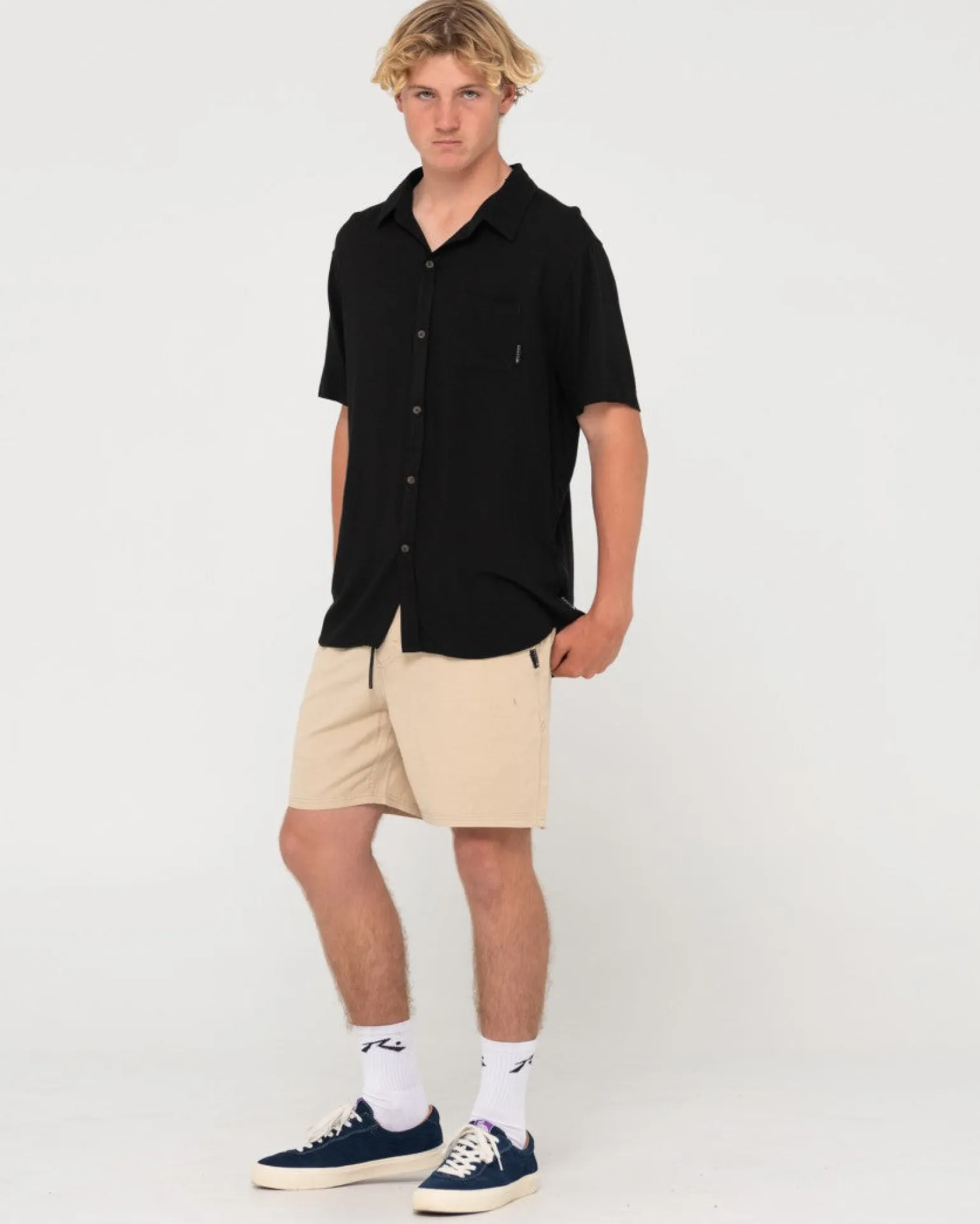 Razor Blade Short Sleeve Rayon Shirt | Rusty Sale