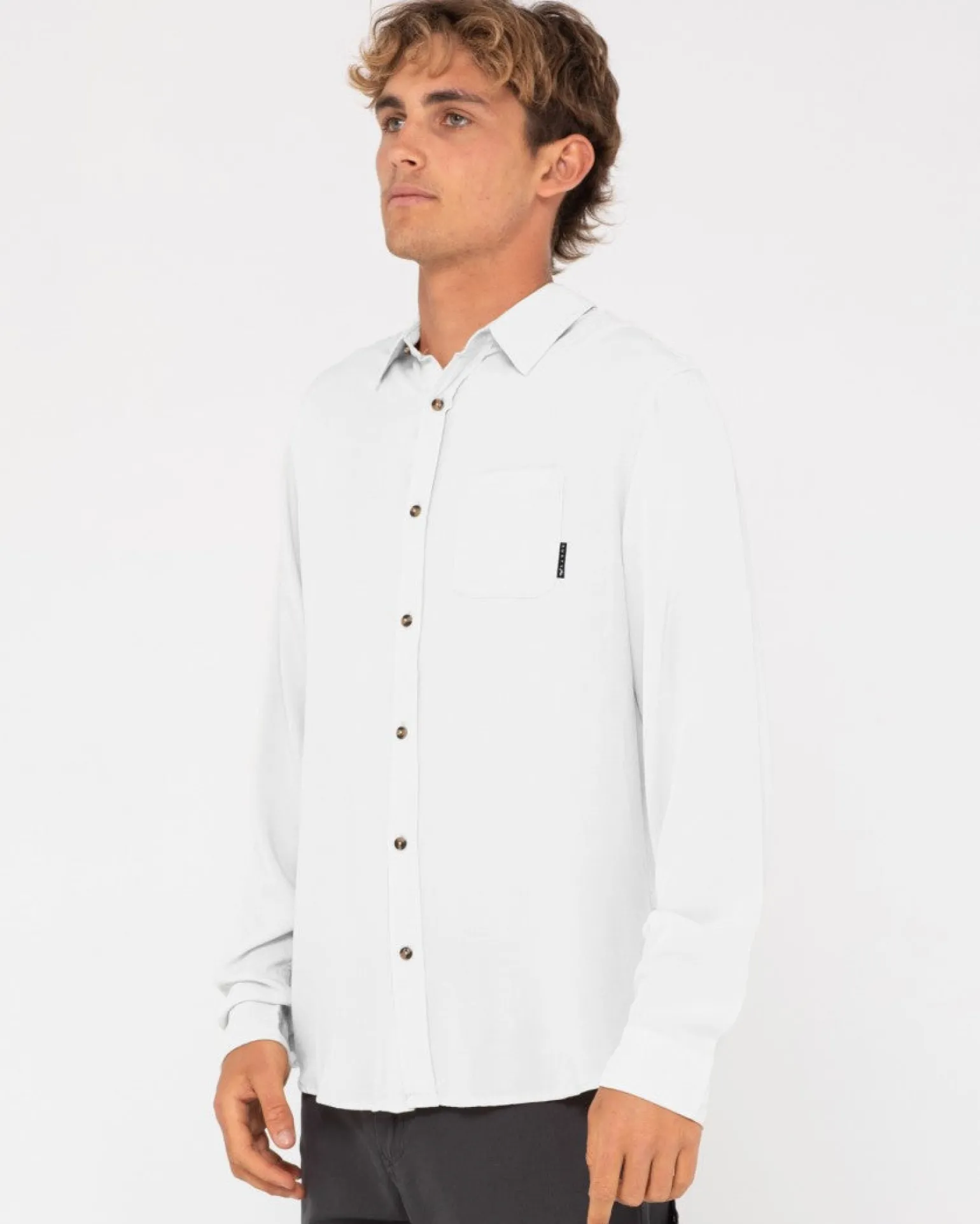 Razor Long Sleeve Rayon Shirt | Rusty Shop
