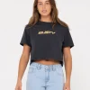 Rider Relaxed Fit Graphic Crop Tee | Rusty Hot