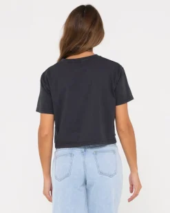 Rider Relaxed Fit Graphic Crop Tee | Rusty Online