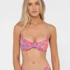Rio Hibiscus Printed Balconette Bikini Top | Rusty Discount