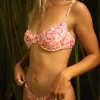 Rio Hibiscus Printed Balconette Bikini Top | Rusty Best