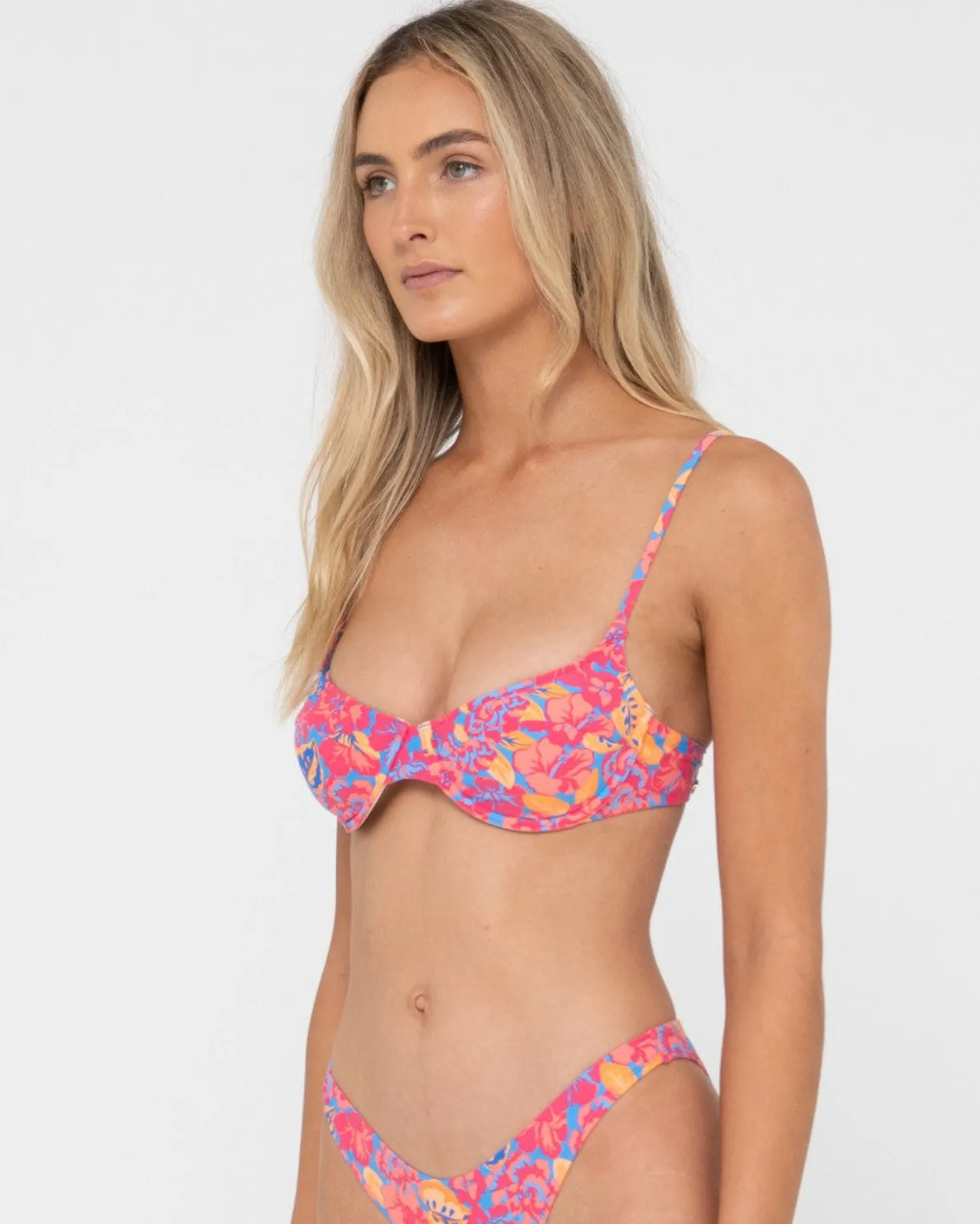 Rio Hibiscus Printed Balconette Bikini Top | Rusty Sale