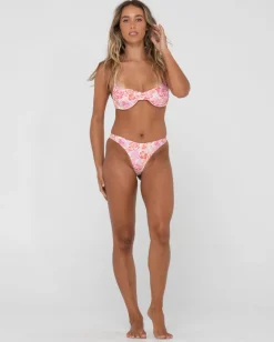 Rio Hibiscus Printed Balconette Bikini Top | Rusty Shop