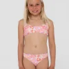 Rio Hibiscus Printed Bikini Set Girls | Rusty Flash Sale