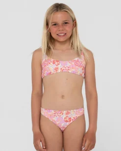 Rio Hibiscus Printed Bikini Set Girls | Rusty Flash Sale