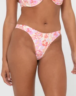 Rio Hibiscus Printed Brazilian Bikini Bottom | Rusty Hot