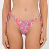 Rio Hibiscus Printed Brazilian Side Tie Bikini Bottom | Rusty Clearance
