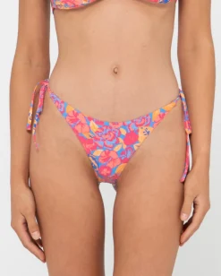 Rio Hibiscus Printed Brazilian Side Tie Bikini Bottom | Rusty Clearance