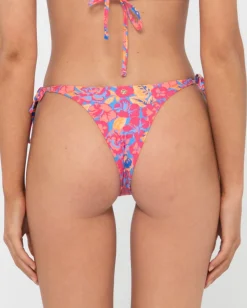 Rio Hibiscus Printed Brazilian Side Tie Bikini Bottom | Rusty Clearance