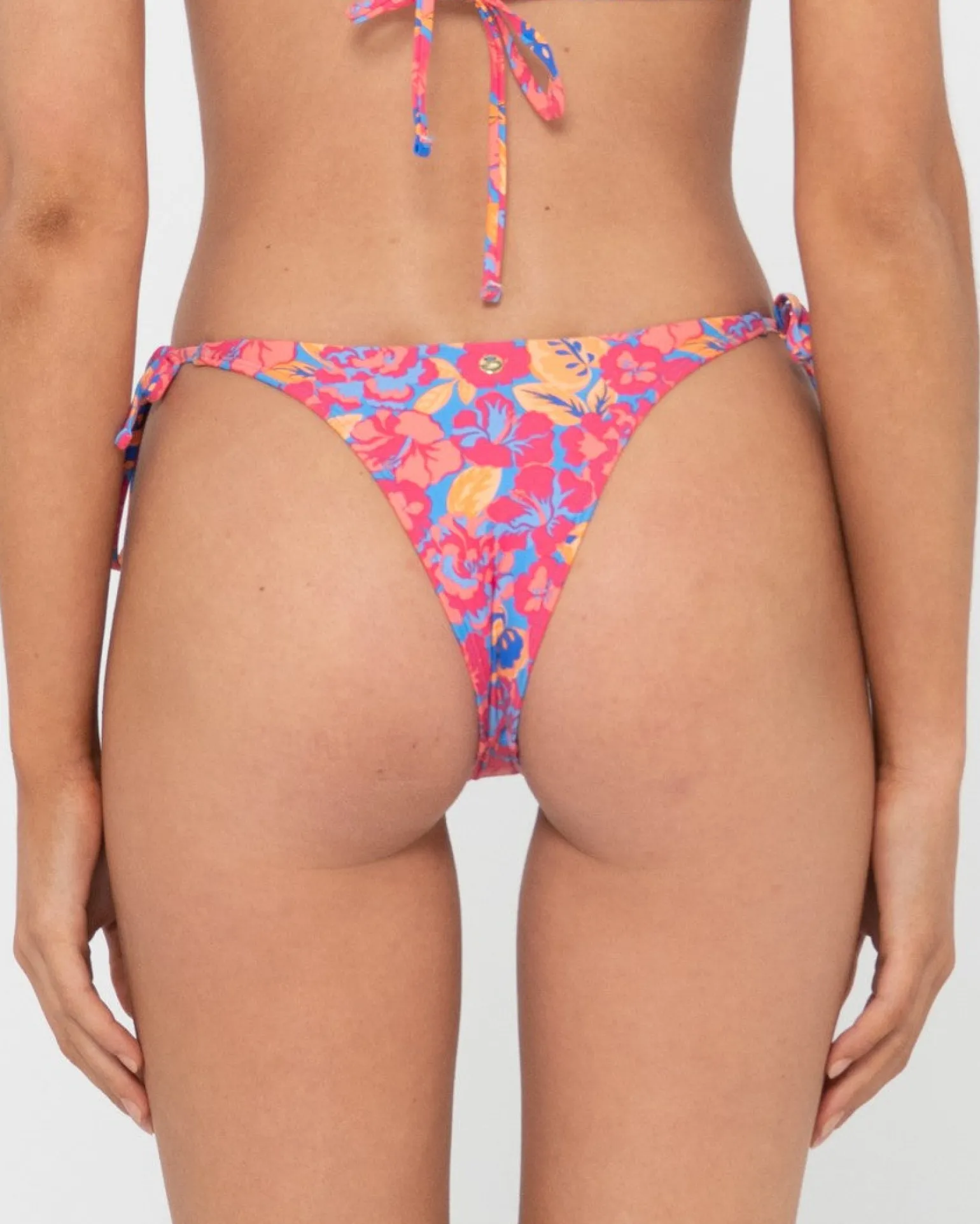 Rio Hibiscus Printed Brazilian Side Tie Bikini Bottom | Rusty Clearance
