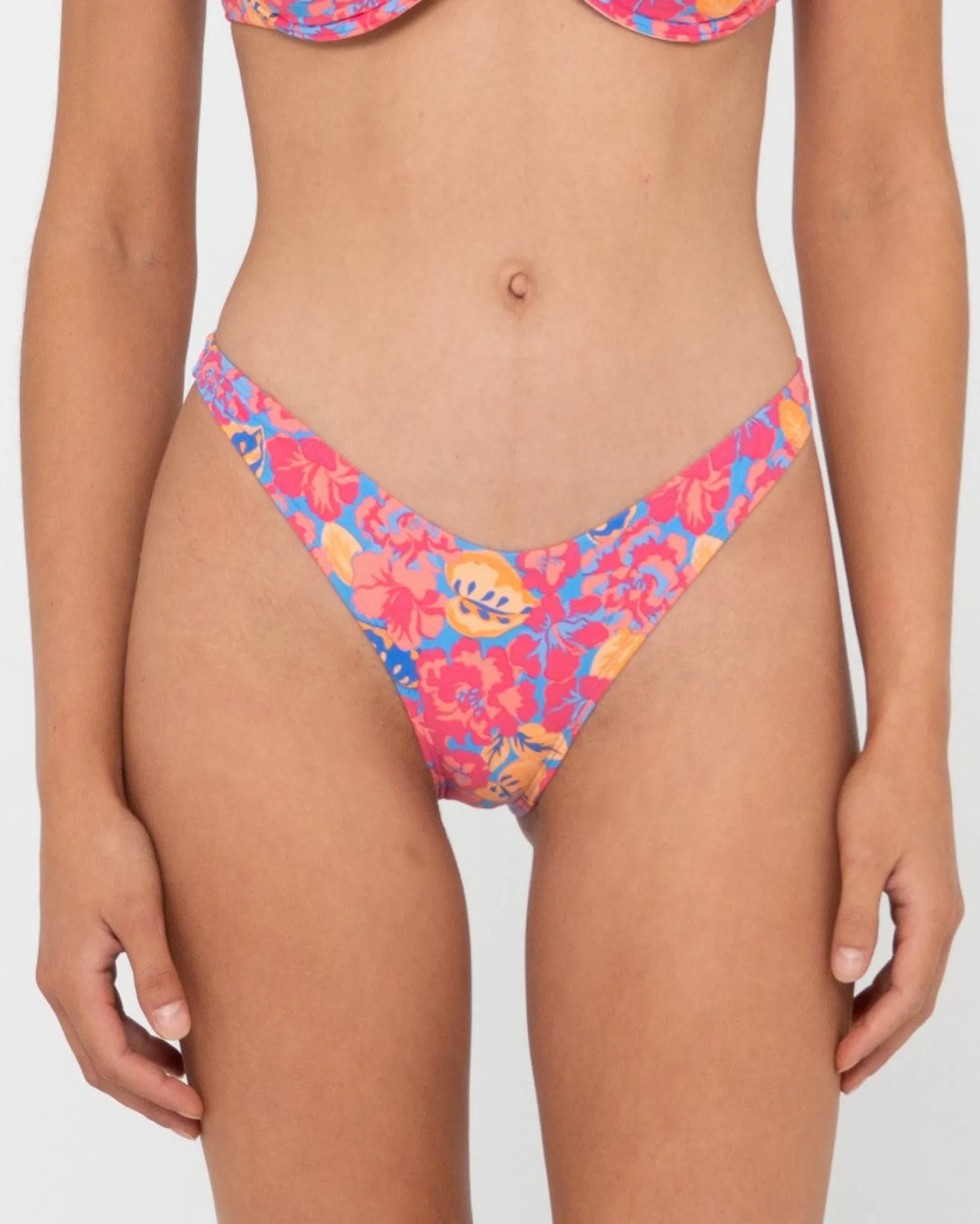 Rio Hibiscus Printed Midi Bikini Bottom | Rusty New