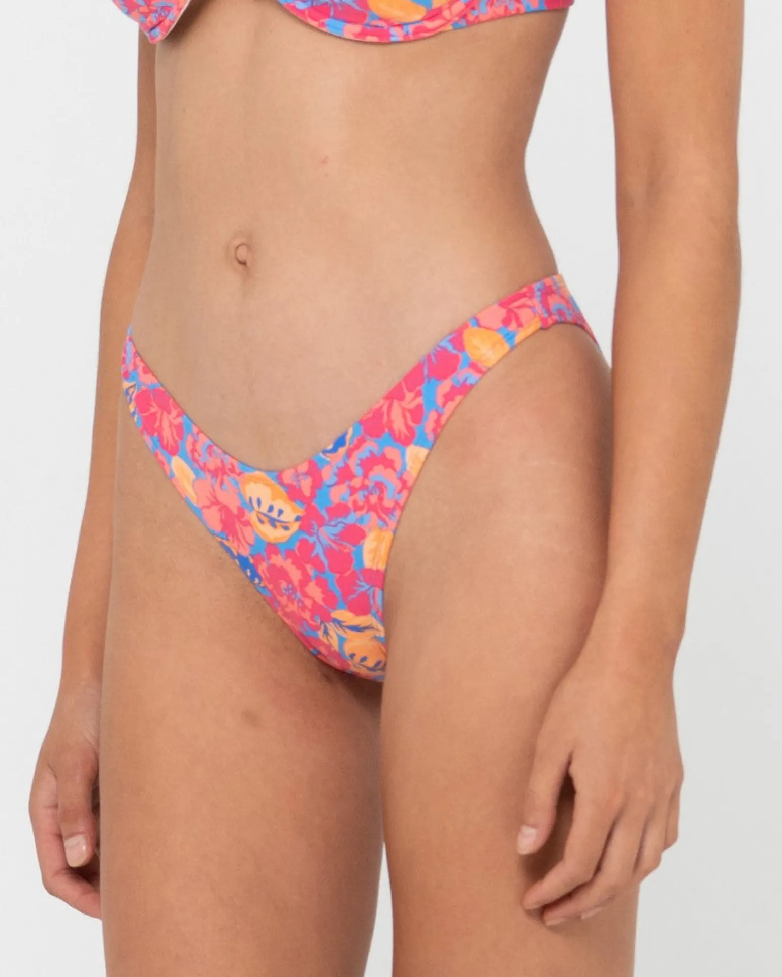 Rio Hibiscus Printed Midi Bikini Bottom | Rusty New