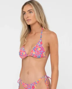 Rio Hibiscus Printed Multiway Bikini Top | Rusty Hot