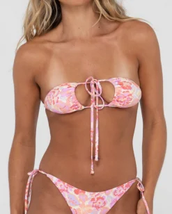 Rio Hibiscus Printed Multiway Bikini Top | Rusty Flash Sale