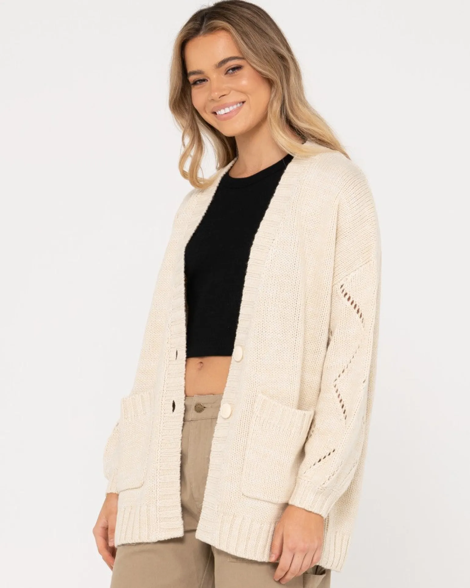 Rossie Relaxed Fit Knit Cardigan | Rusty Cheap