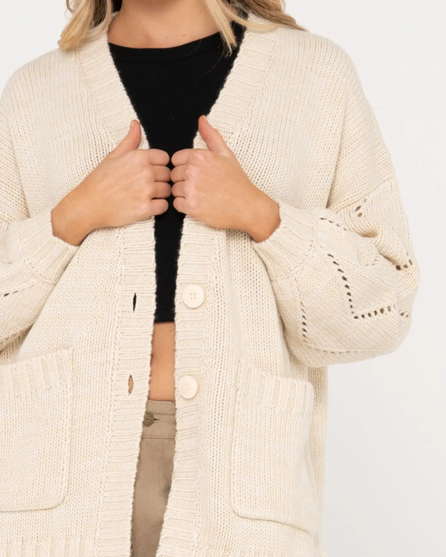 Rossie Relaxed Fit Knit Cardigan | Rusty Cheap