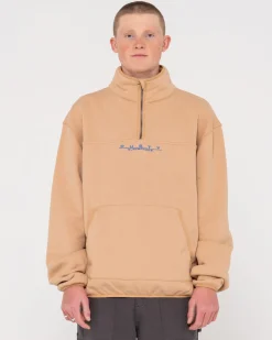 Rs Relaxed 1/4 Zip Super Fleece | Rusty Hot
