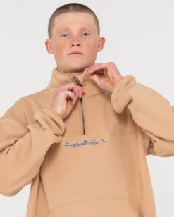 Rs Relaxed 1/4 Zip Super Fleece | Rusty Hot