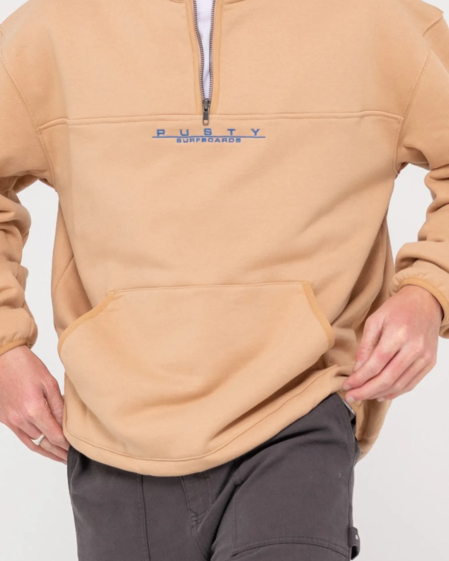 Rs Relaxed 1/4 Zip Super Fleece | Rusty Hot
