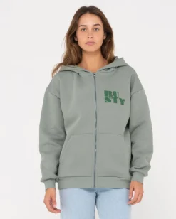 Code Oversize Zip Hooded Fleece | Rusty New