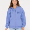 Code Oversize Zip Hooded Fleece | Rusty Sale