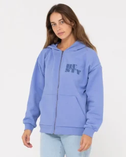 Code Oversize Zip Hooded Fleece | Rusty Sale