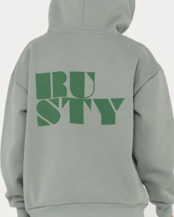 Code Oversize Zip Hooded Fleece | Rusty New