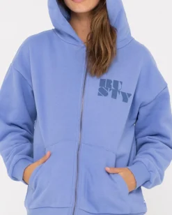 Code Oversize Zip Hooded Fleece | Rusty Sale