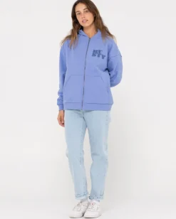 Code Oversize Zip Hooded Fleece | Rusty Sale