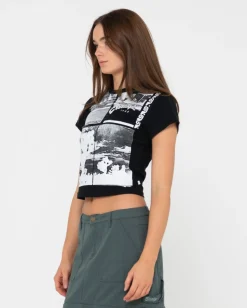 Greetings Skimmer Graphic Baby Tee | Rusty Sale
