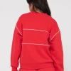 Line Oversize Crew Fleece | Rusty Hot