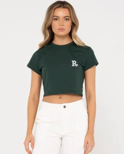 Line Short Sleeve Baby Tee | Rusty Shop