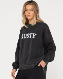 Oversize Crew Fleece | Rusty Cheap