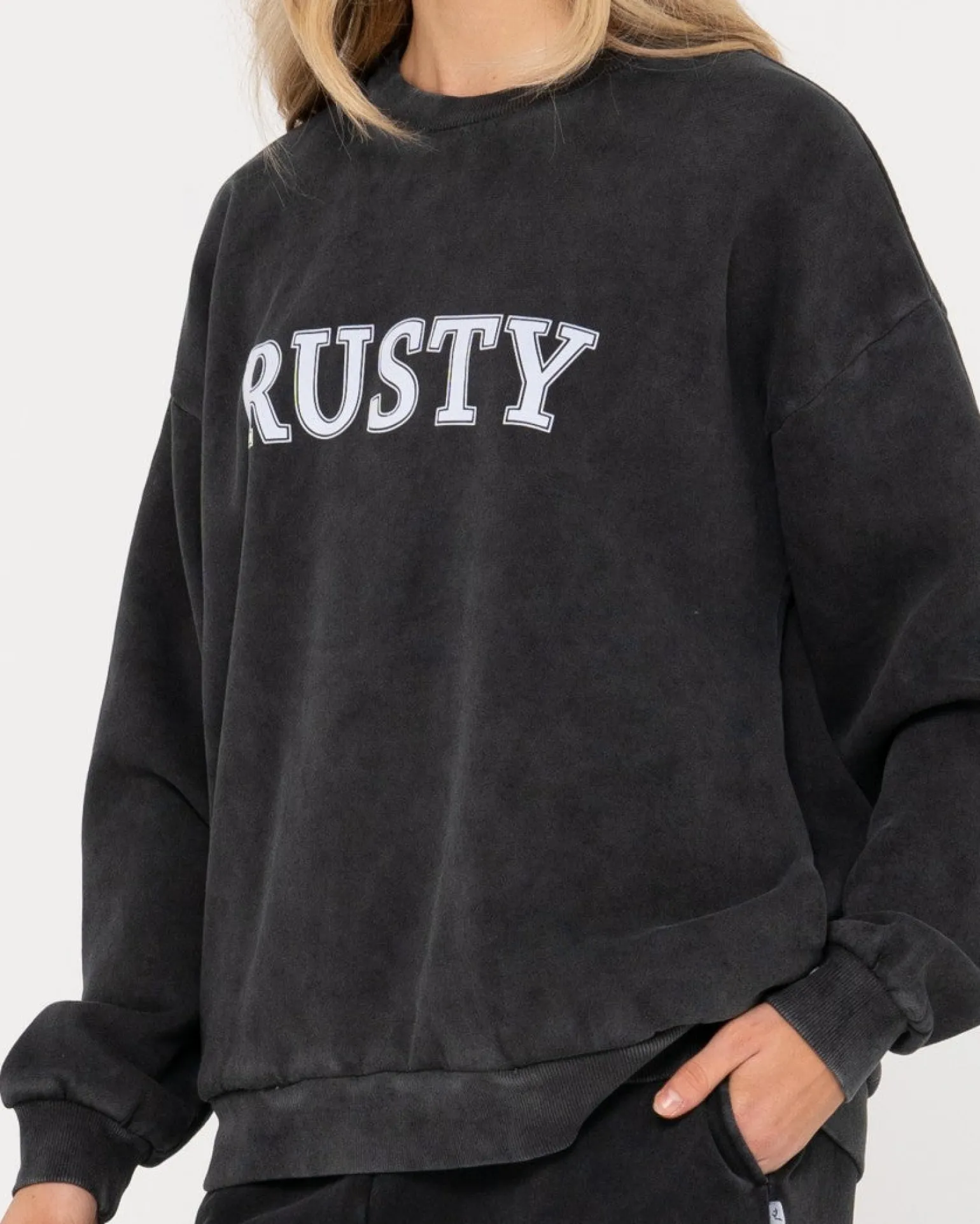 Oversize Crew Fleece | Rusty Cheap