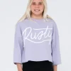 Script Long Sleeve Tee Girls | Rusty Cheap