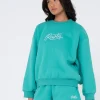 Script Oversize Crew Neck Fleece | Rusty Best Sale
