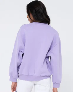 Script Oversize Crew Neck Fleece | Rusty Sale