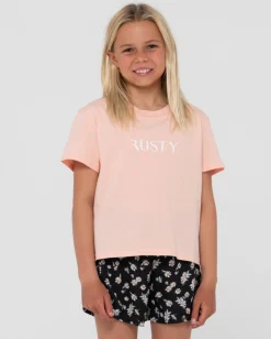 Signature Graphic Relaxed Tee Girls | Rusty Fashion