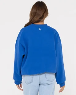 Signature Oversize Crew Fleece | Rusty Discount